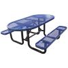 Oval Expanded Metal Picnic Table Oval Expanded Metal Picnic Table
